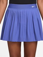 Nike Sapphire Blue Victory Dri-FIT High-Waisted Pleated Tennis Skirt - Image 1 of 4