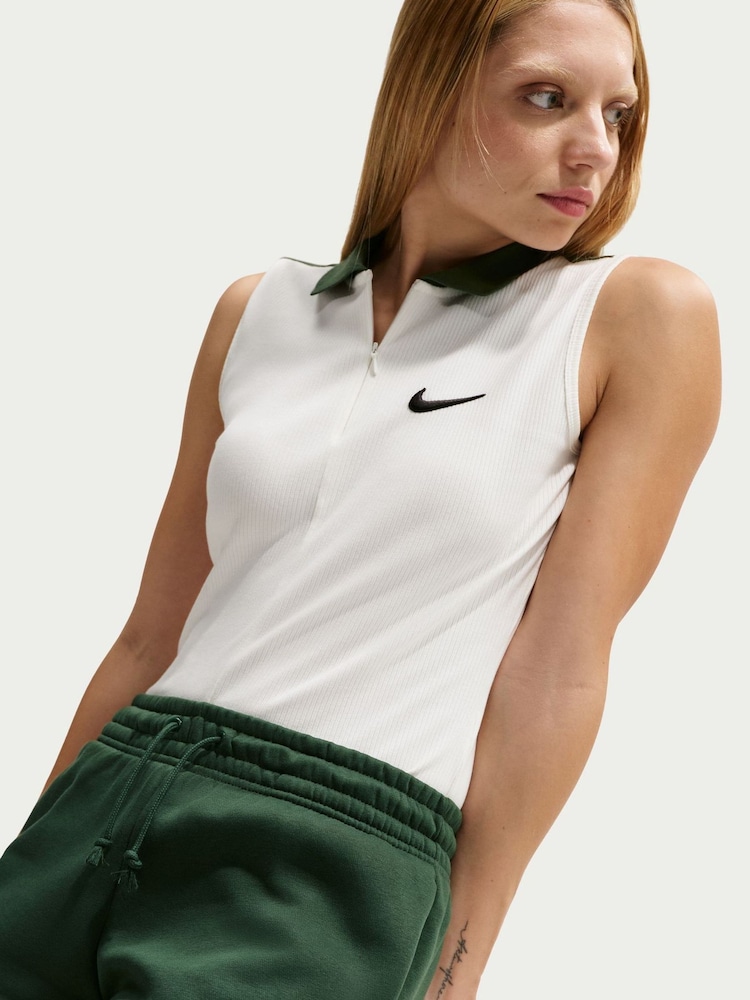 Nike Green Phoenix Fleece Mid Rise Shorts - Image 3 of 3