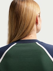 Grön - Nike Phoenix croppad fleece-topp med medelhög midja - Bild 4 av 5