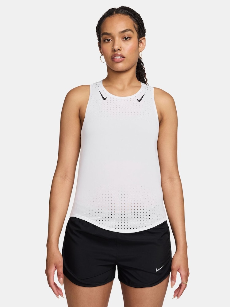 Nike White AeroSwift Dri-FIT ADV Running Vest Top - Image 1 of 3