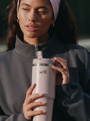 self. Keepsake Lilac 900ml Stainless Steel Flip Straw Water Bottle - Image 1 of 5