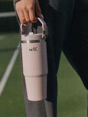 self. Keepsake Lilac 900ml Stainless Steel Flip Straw Water Bottle - Image 3 of 5