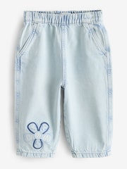 Blue Pull On Flower Short Trousers - Image 1 of 1
