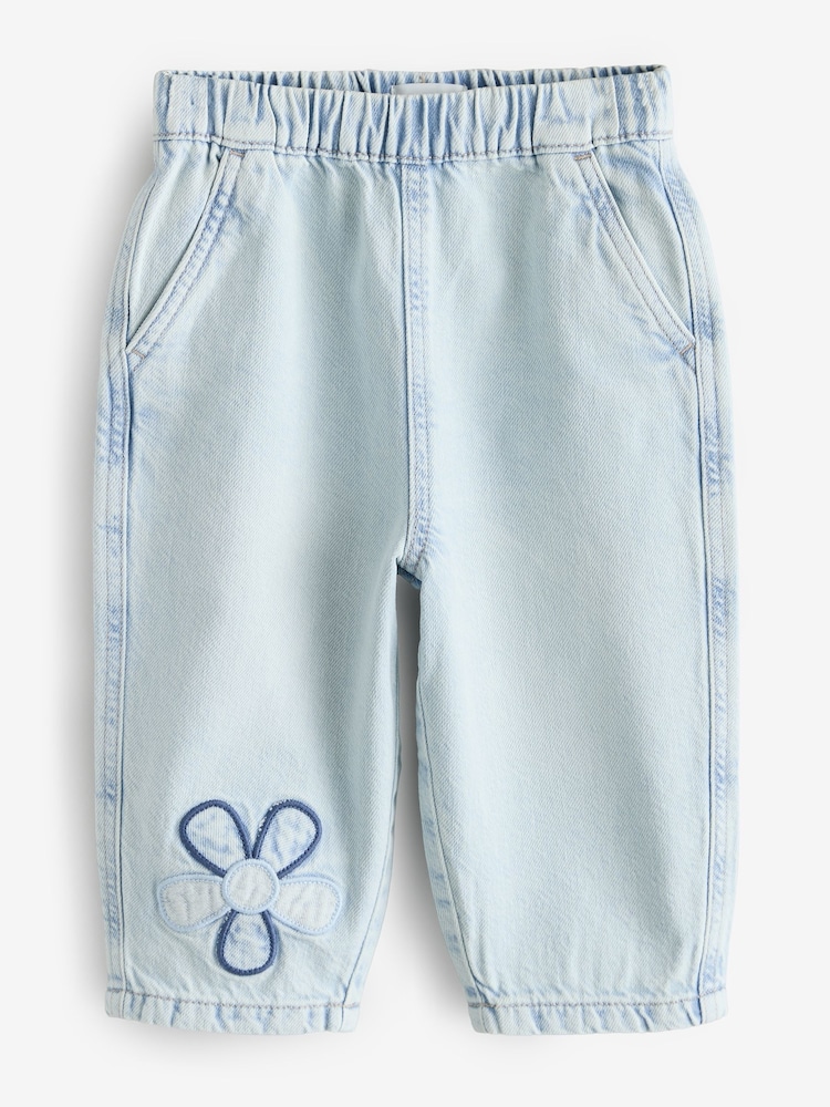Blue Pull On Flower Short Trousers - Image 1 of 1
