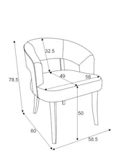 Set of 2 Alaska Faux Fur Leopard Remi Dark Wood Leg Dining Chairs - Image 4 of 9