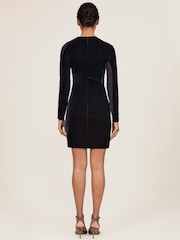 Reiss Carly Velvet Mesh-Panel Mini Dress - Imagem 5 de 7