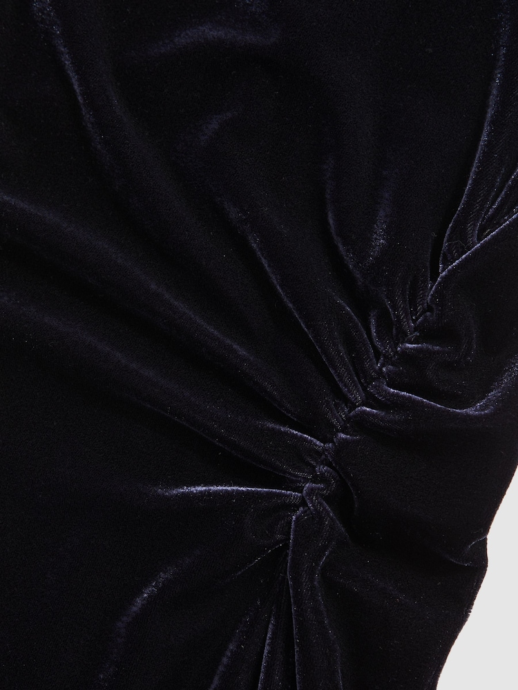 Reiss Carly Velvet Mesh-Panel Mini Dress - Imagem 7 de 7