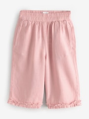 Blue Linen Frilled Hem Short Trousers - Image 1 of 1