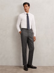 Reiss Jackal Wool Flannel Tailored-Fit Trousers - Imagen 1 de 7