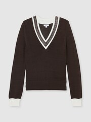 Reiss Chocolate Brown Courtney Jumper - Image 2 of 5