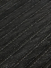 Reiss Charcoal Grey Taylor Metallic Pleated Midi Skirt - Image 6 of 6