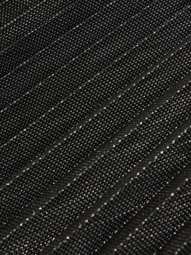 Reiss Charcoal Grey Taylor Metallic Pleated Midi Skirt - Image 6 of 6 Reiss Charcoal Grey Taylor Metallic Pleated Midi Skirt - Image 6 of 6