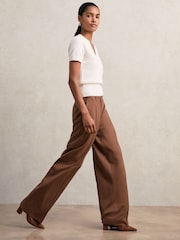 Reiss Ivory Valerie Cotton-Wool Knit V-Neck Top - Image 3 of 7