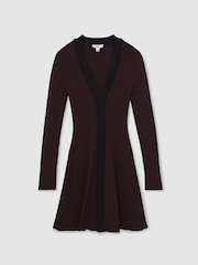 Reiss Alma Craft-Stitch Rib-Knit Mini Dress - Imagem 2 de 6