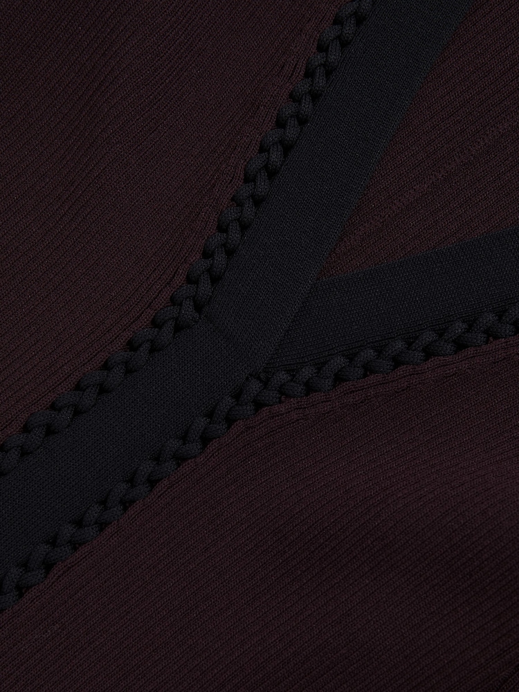 Reiss Alma Craft-Stitch Rib-Knit Mini Dress - Imagem 6 de 6