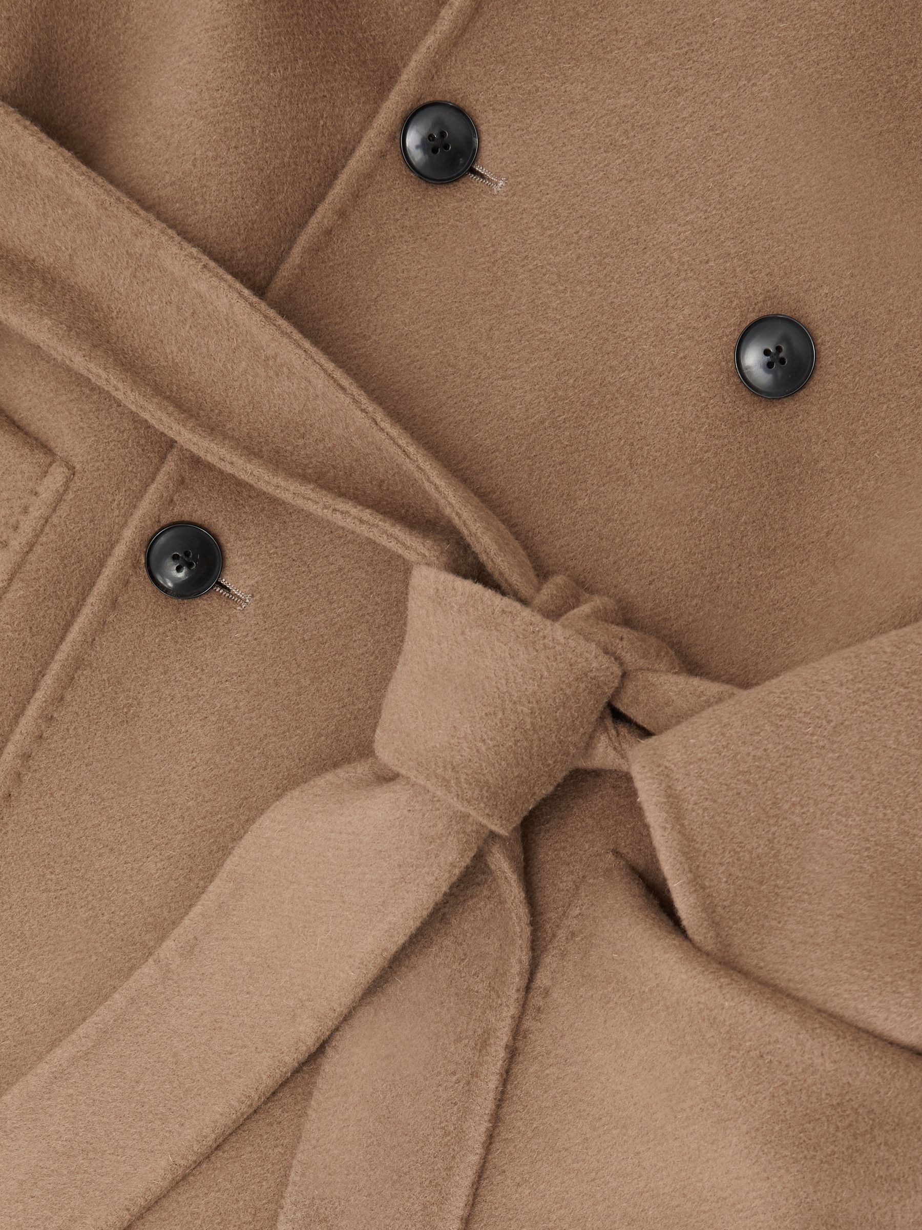 Buy Reiss Camel Brown Sangiovese Atelier Double-Breasted Belted