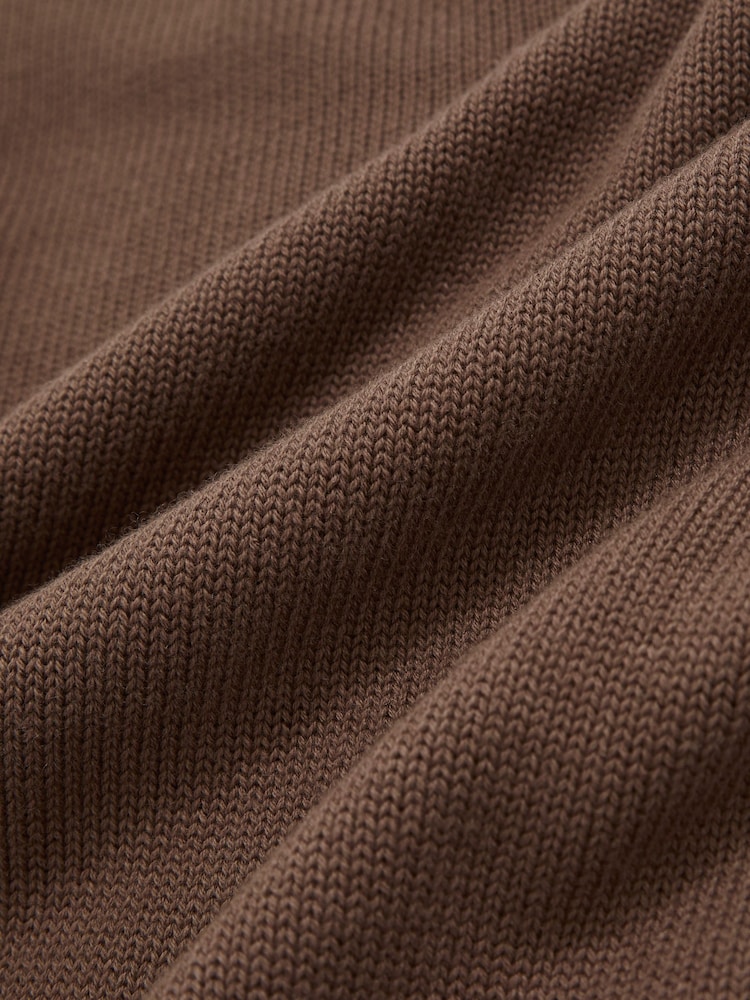 Marrón - Top de cuello redondo de algodón y lana Anita de Reiss - Imagen 6 de 6