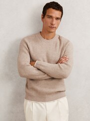 Reiss Oatmeal Brown Crammond Jumper - Image 1 of 8