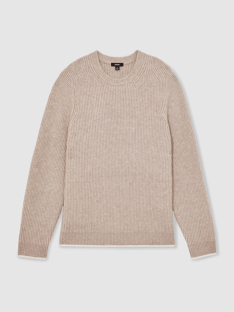 Reiss Oatmeal Brown Crammond Jumper - Image 2 of 8