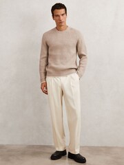 Reiss Oatmeal Brown Crammond Jumper - Image 5 of 8
