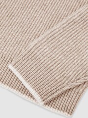 Reiss Oatmeal Brown Crammond Jumper - Image 8 of 8