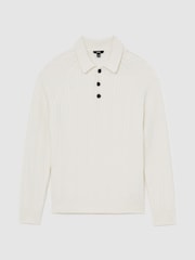Reiss Winter White Evesham Cable-Knit Jumper With Wool - Image 2 of 6