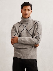 Marrón medio - Reiss Links Jumper - Imagen 1 de 7