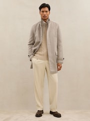 Natur - Reiss Atelier Hybrid-Mantel aus 100% Kaschmir mit abnehmbarer Weste - Bild 3 von 7