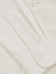 Reiss White Velma Cotton Corduroy Cutaway-Collar Shirt - Image 6 of 6