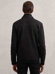 Reiss Black Finley Twill Twin-Pocket Overshirt - Image 5 of 6
