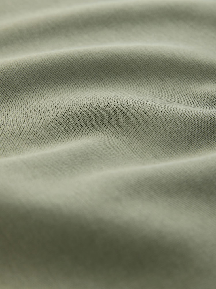 Khaki Green Oversized Relaxed Fit Boxy Heavyweight Crew Neck T-Shirt - Image 7 of 7