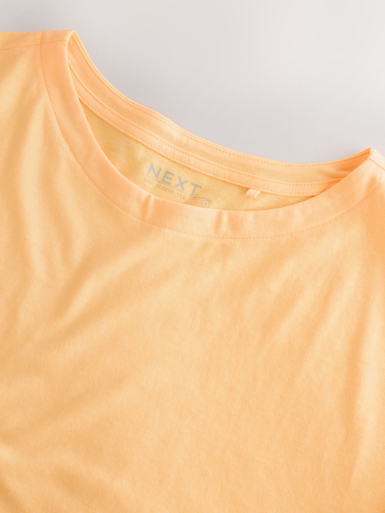 Naranja - Camiseta con manga casquillo - Imagen 2 de 3