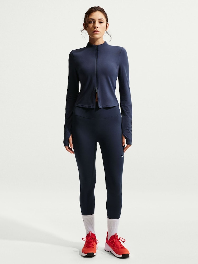 Mitternachtsblau - Nike One hochgeschlossene 7/8 Leggings - Bild 1 von 6