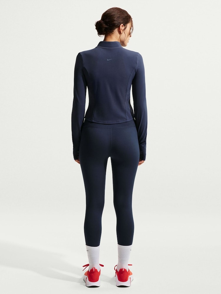 Mitternachtsblau - Nike One hochgeschlossene 7/8 Leggings - Bild 2 von 6