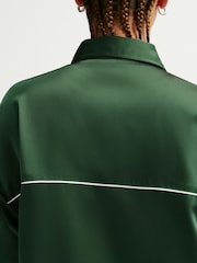 Nike Green Satin Button Through Shirt - Image 4 of 5