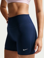 Nike Midnight Navy One High-Waisted 5" Biker Shorts - Image 1 of 6