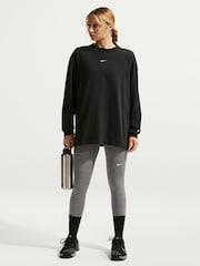 Nike Smoke Grey Pro Mid Rise Full Length Leggings - Image 1 of 5