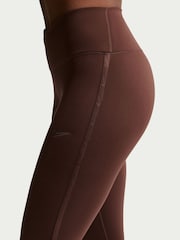 Nike Chocolate Brown One High Waisted Full Length Seamless Leggings - Image 5 of 6