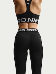 Nike Black/White Pro Mid Rise Full Length Leggings - Image 4 of 5