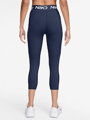 Nike Midnight Navy Pro Mid Rise Full Length Leggings - Image 2 of 5