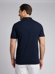 U.S. Polo Assn. Blue Mens Double Horsemen Jersey Polo Shirt - Image 2 of 9