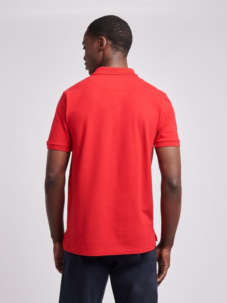 U.S. Polo Assn. Red Large Mens Player Pique Polo Shirt - Image 2 of 8