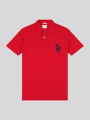 U.S. Polo Assn. Red Large Mens Player Pique Polo Shirt - Image 5 of 8