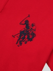 U.S. Polo Assn. Red Large Mens Player Pique Polo Shirt - Image 8 of 8