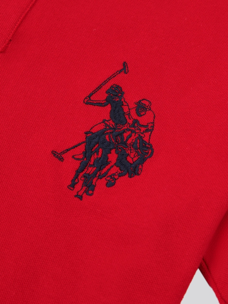 U.S. Polo Assn. Red Large Mens Player Pique Polo Shirt - Image 8 of 8