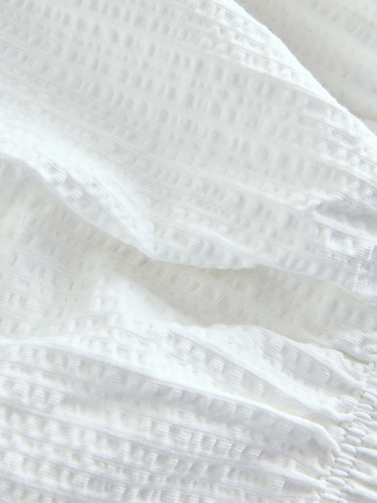 Blanco - Short Sleeve Bubblehem Scoop Neck T-Shirt - Imagen 8 de 8