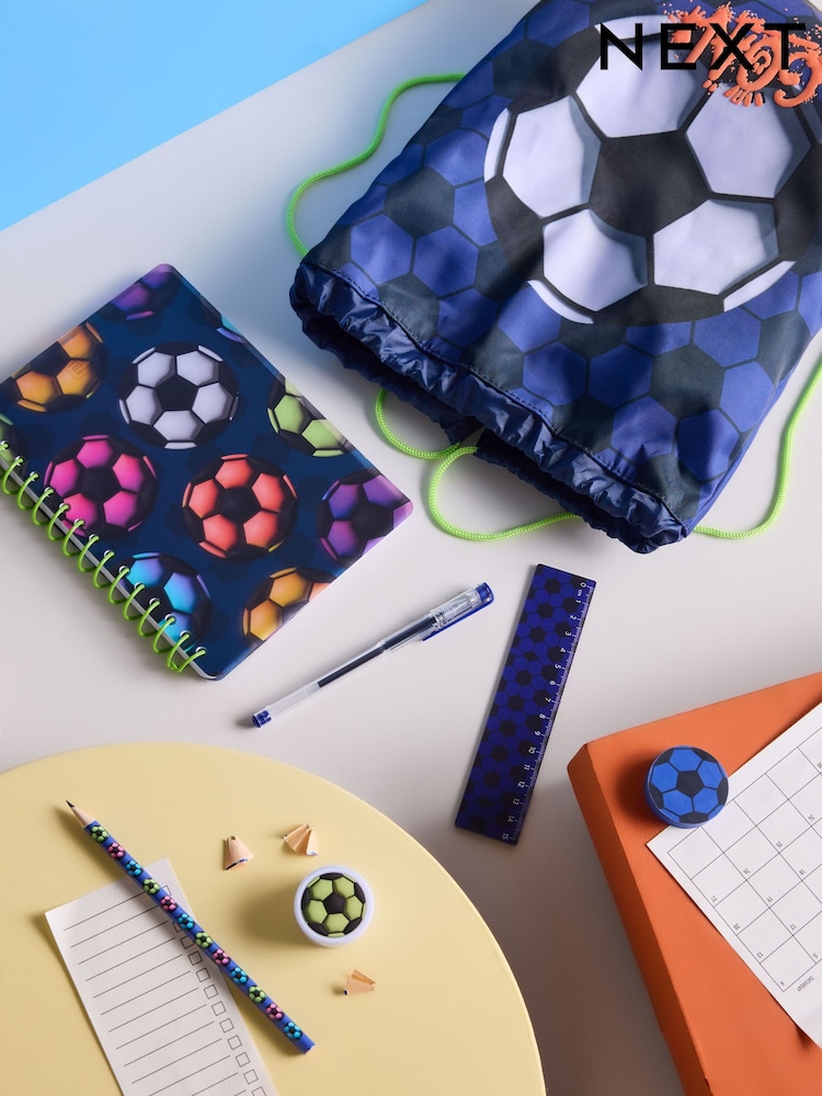 Navy Football Drawstring Sports Bag Stationary Set - Image 4 of 4