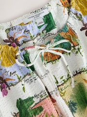 Kew Garden Floral Print - Short Sleeve Bubblehem Scoop Neck T-Shirt - Afbeelding 8 van 9