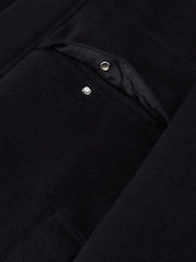 Reiss Navy Noel Wool-Blend Funnel-Neck Zip Jacket - Image 8 of 8
