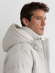 Reiss Stone Klause Fleece-Lined Hooded Puffer Jacket - Image 3 of 6